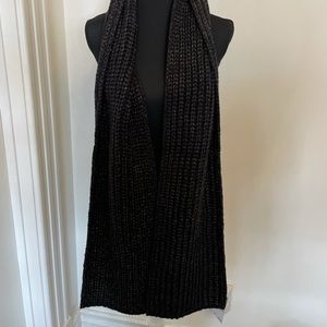 Michael Kors Chunky Knit Scarf Black Wrap MSRP $68